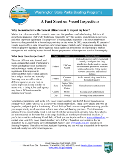 A Fact Sheet on Vessel Inspections