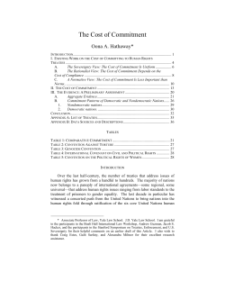The Cost of Commitment