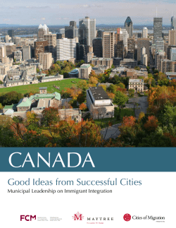Good Ideas from Successful Cities: Canada