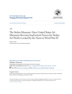 The Stolen Museum: Have United States Art Museums Become