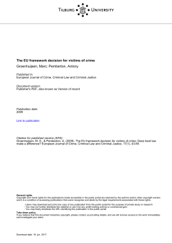 Groenhuijsen Pemberton The EU framework