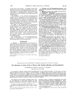 The Reaction of Lewis Acids of Boron with Sodium Hydride and