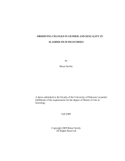 OBSERVING CHANGES IN GENDER AND SEXUALITY IN