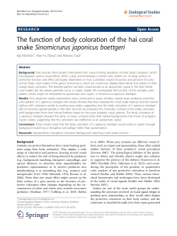 The function of body coloration of the hai coral snake Sinomicrurus