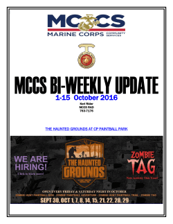 1-15 October 2016 - MCCS Camp Pendleton