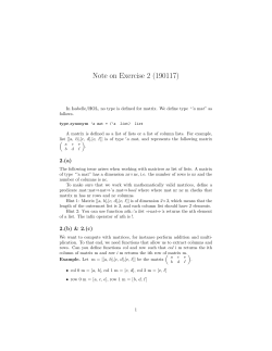 Note on Exercise 2 (190117)