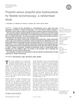 Propofol versus propofol plus hydrocodone for flexible bronchoscopy