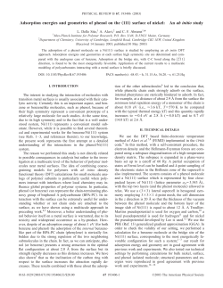 Adsorption energies and geometries of phenol on the