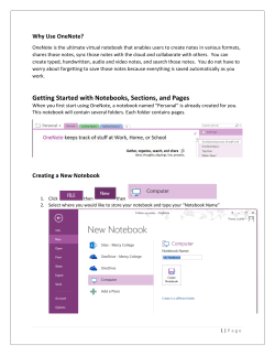 Getting Started with Notebooks, Sections, and Pages