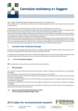 Corrosion resistancy e+ loggers