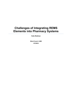 Challenges of Integrating REMS Elements into Pharmacy Systems