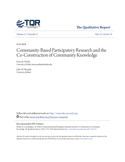 Community-Based Participatory Research and the Co