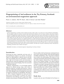 Fingerprinting of bed sediment in the Tay Estuary, Scotland: an
