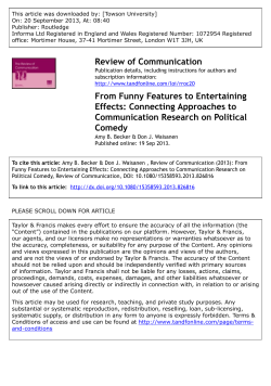 From Funny Features to Entertaining Effects