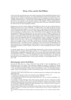 Moray, Ulster and the MacWilliams