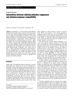 Interactions between stimulus-stimulus congruence and stimulus