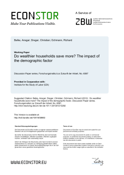 Do Wealthier Households Save More? The Impact of the