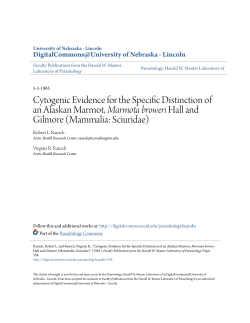 Cytogenic Evidence for the Specific Distinction of an Alaskan
