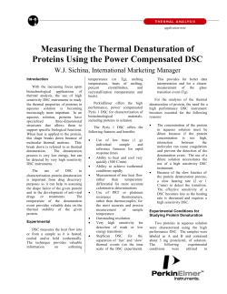 Measuring the Thermal Denaturation of Proteins