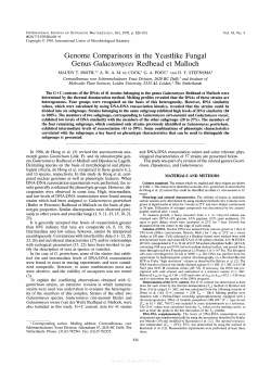 Genome Comparisons in the Yeastlike Fungal Genus Galactomyces