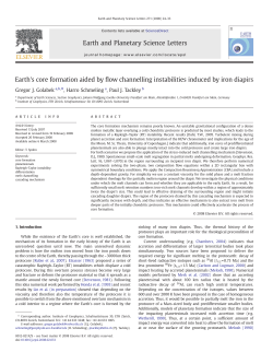 Earth`s core formation aided by flow channelling instabilities induced