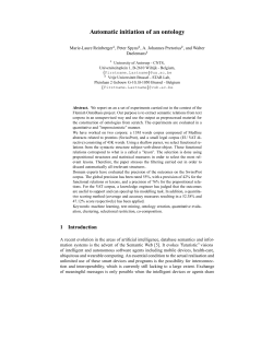 Automatic initiation of an ontology