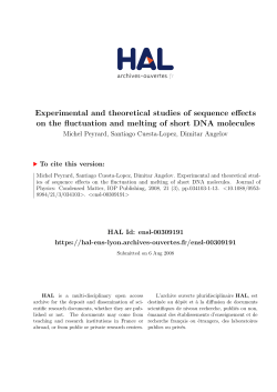 Experimental and theoretical studies of sequence effects on