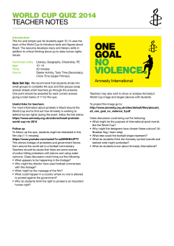 Teacher Notes - Amnesty International