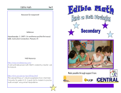 Secondary Edible Math_DRAFT