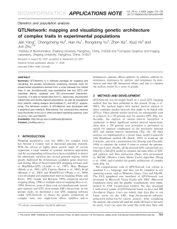QTLNetwork: mapping and visualizing genetic
