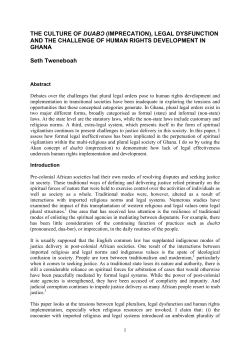 IMPRECATION - Victoria University of Wellington