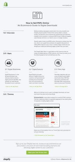 Ecommerce PDF - Sell books, guides and more on your website.