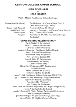 CLIFTON COLLEGE UPPER SCHOOL