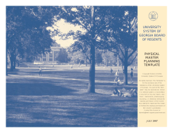 Master Planning Template - University System of Georgia