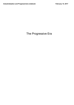 Industrialization and Progressivism.notebook