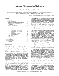 Complexation Thermodynamics of Cyclodextrins