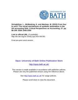 From four to zero - University of Bath Opus