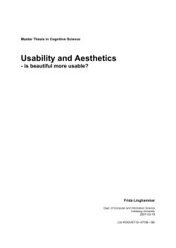 Usability and Aesthetics