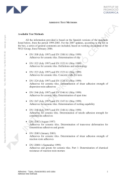 Adhesive Test Methods