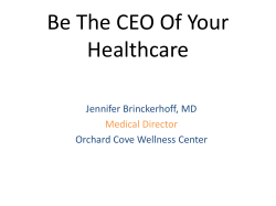 Be The CEO Of Your Healthcare