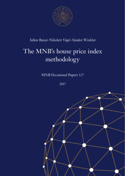 4 The MNB`s house price index methodology