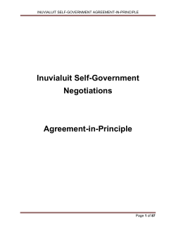 Inuvialuit Self-Government Agreement-in