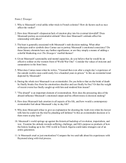 From L`&Eacute;tranger 1. Why is Meursault`s trial unlike other trials in