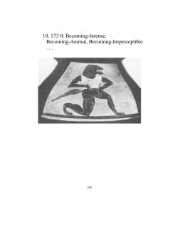Becoming-Intense, Becoming-Animal, Becoming