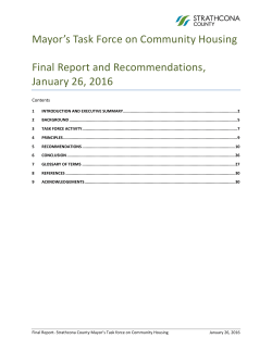 Mayor`s Task Force on Community Housing Final Report and
