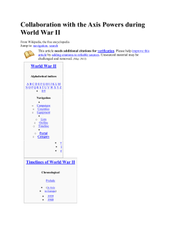 Collaboration with the Axis Powers during World War II