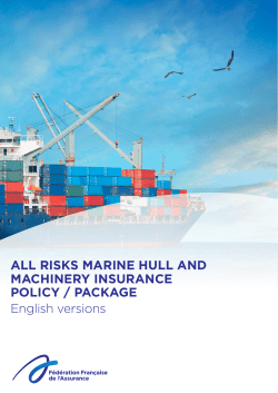ALL RISKS MARINE HULL AND MACHINERY INSURANCE