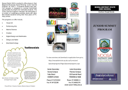 Junior Summit 2017 Brochure - Noosa District State High School