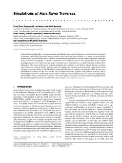 Simulations of Mars Rover Traverses