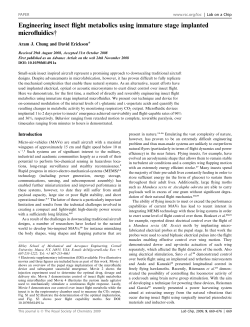Engineering insect flight metabolics using immature stage implanted